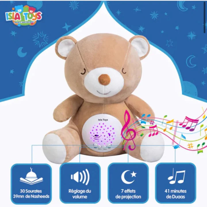 Peluche Coranique – Veilleuse & Projection Étoilée