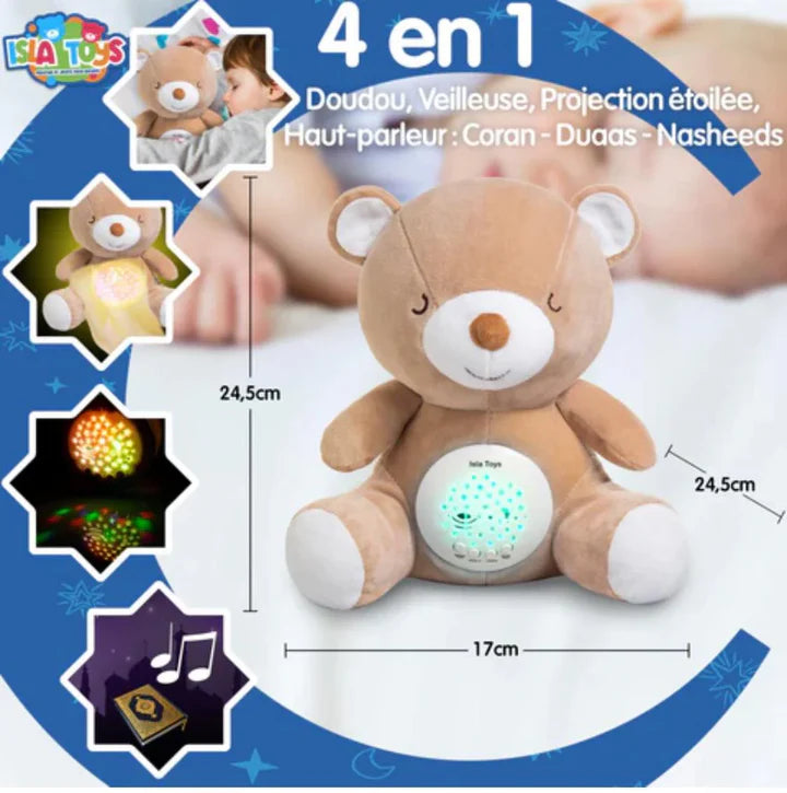 Peluche Coranique – Veilleuse & Projection Étoilée