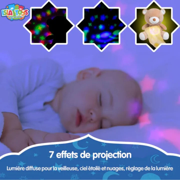 Peluche Coranique – Veilleuse & Projection Étoilée