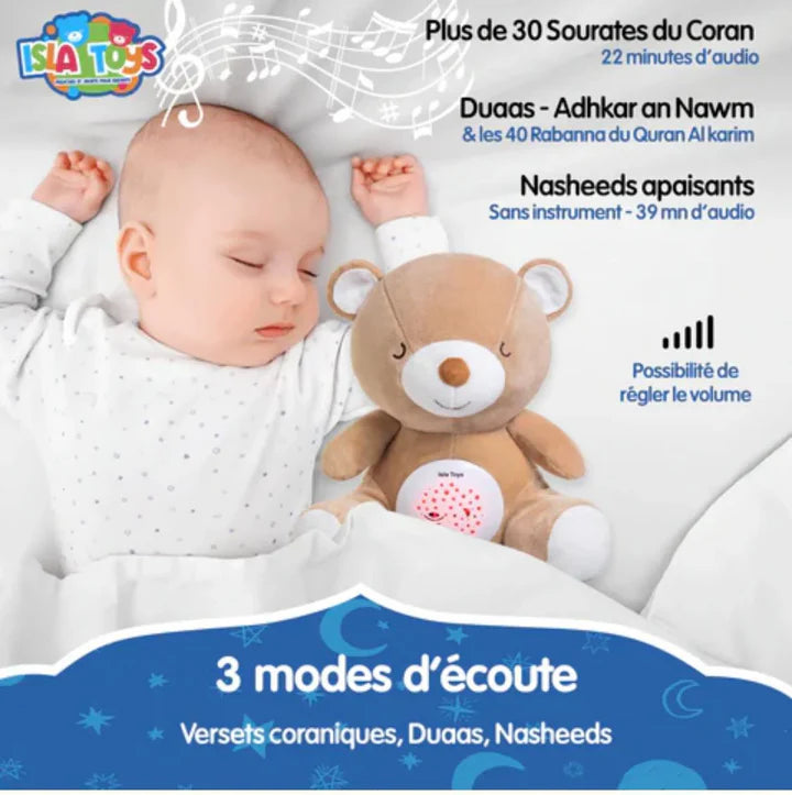 Peluche Coranique – Veilleuse & Projection Étoilée